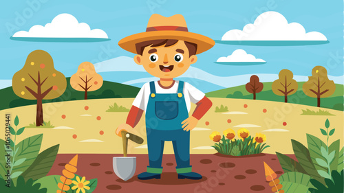 agronomy cartoon vector illustration