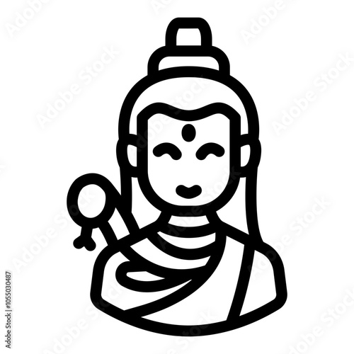 shiva outline style