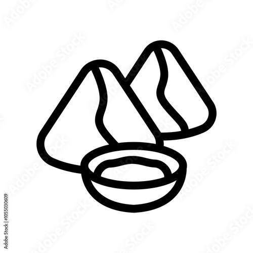 samosa food outline style