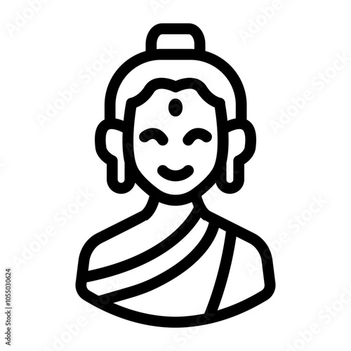 buddha outline style