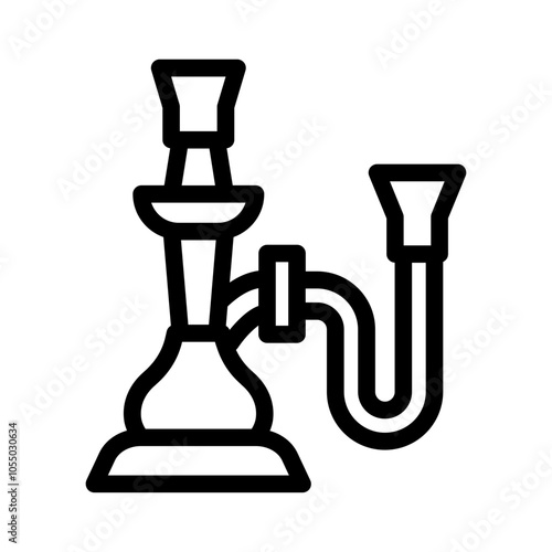 hookah outline style