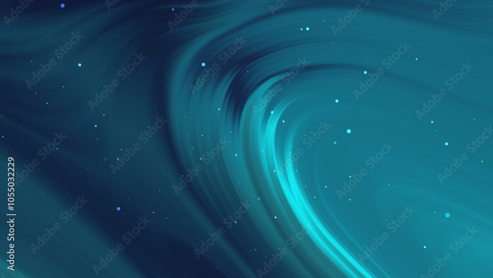 Teal background with light blue dots and curved lines Teal background with light blue dots and curved lines
