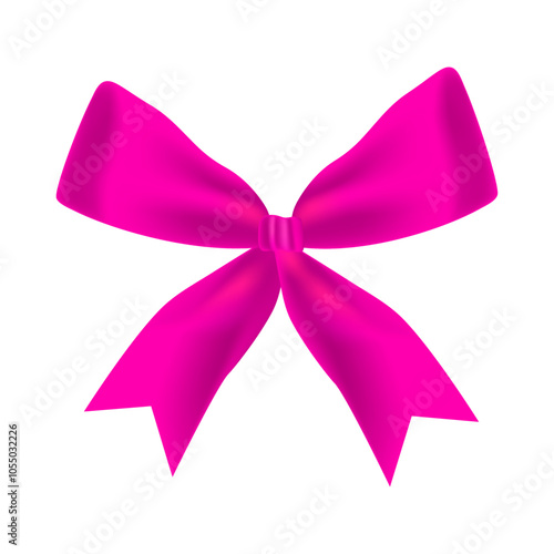 Ribbon bow clipart illustration isolated on the white