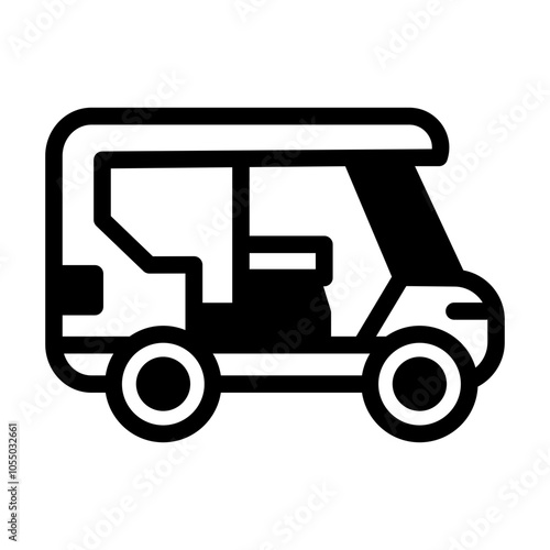 tuk tuk rickshaw glyph style