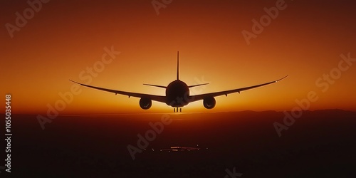 Majestic Airplane at Sunset