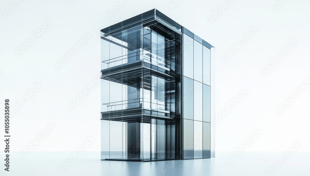 Modern Glass High-Rise Building Modern Glass High-Rise Building