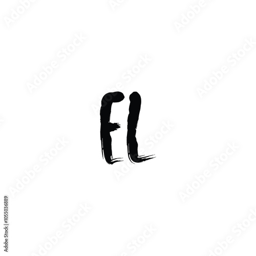 EL monogram logo design letter text name symbol monochrome logotype alphabet character simple logo