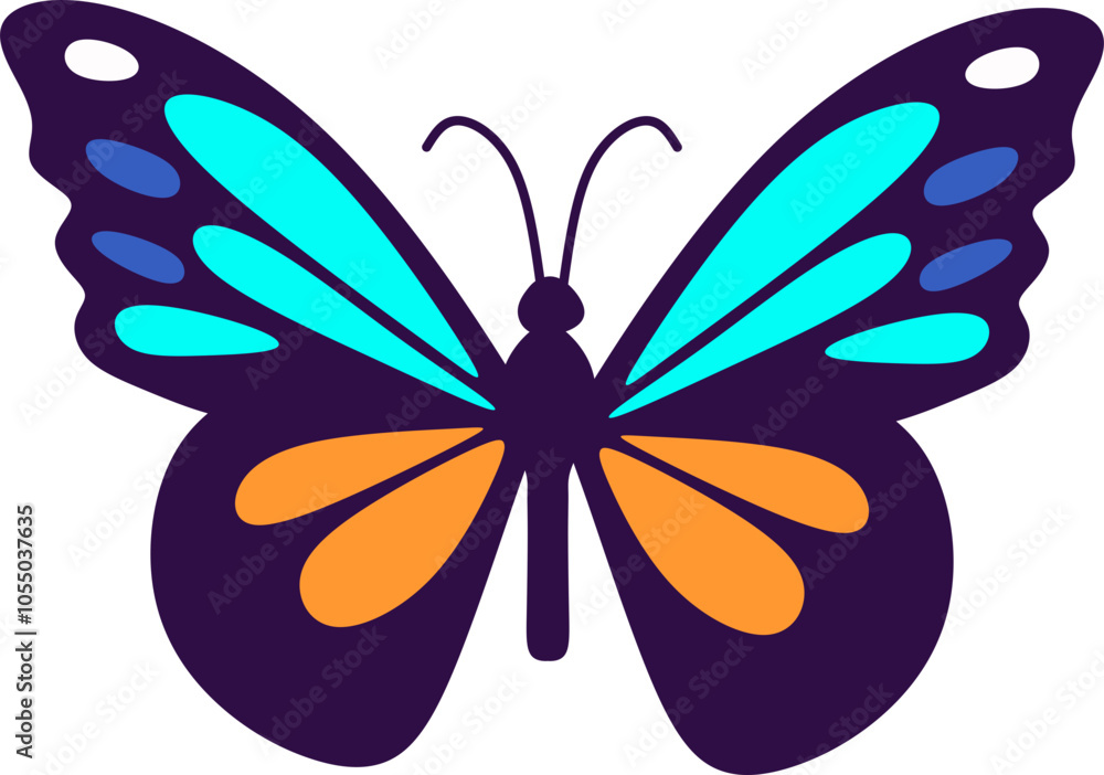 Colorful Butterfly Illustration Colorful Butterfly Illustration