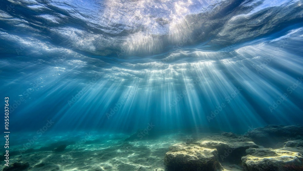 Sunlight Piercing the Ocean Depth Sunlight Piercing the Ocean Depth