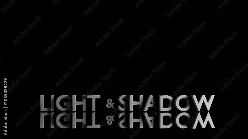 Fototapeta premium Light and shadow text of a clear glass floor (3D Rendering)