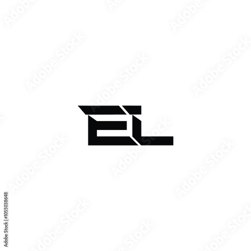 EL monogram logo design letter text name symbol monochrome logotype alphabet character simple logo