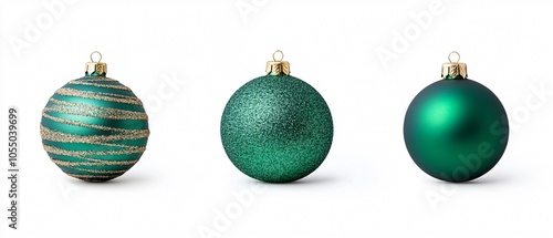 Green Ornaments with Various Textures