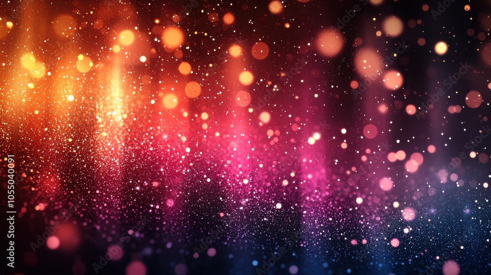 Colorful bokeh with sparkling lights creating a vibrant atmosphere at night Colorful bokeh with sparkling lights creating a vibrant atmosphere at night