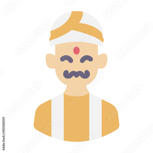 indian man flat style