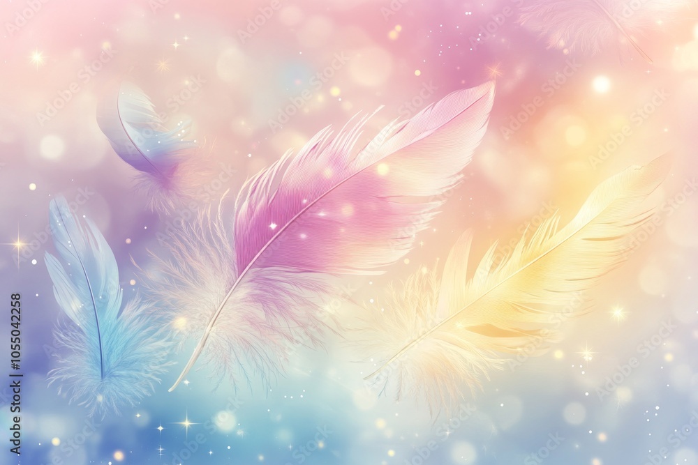 Feathers in Pastel Colors Feathers in Pastel Colors