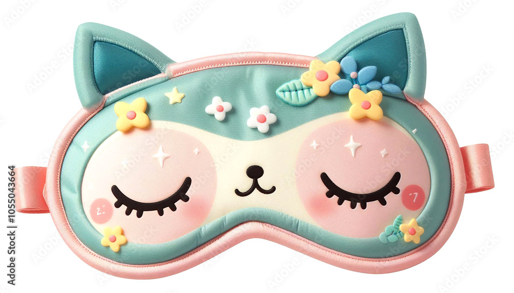 cute sleeping eye mask, idea concept , sleep mask with cute animal face cute sleeping eye mask, idea concept , sleep mask with cute animal face
