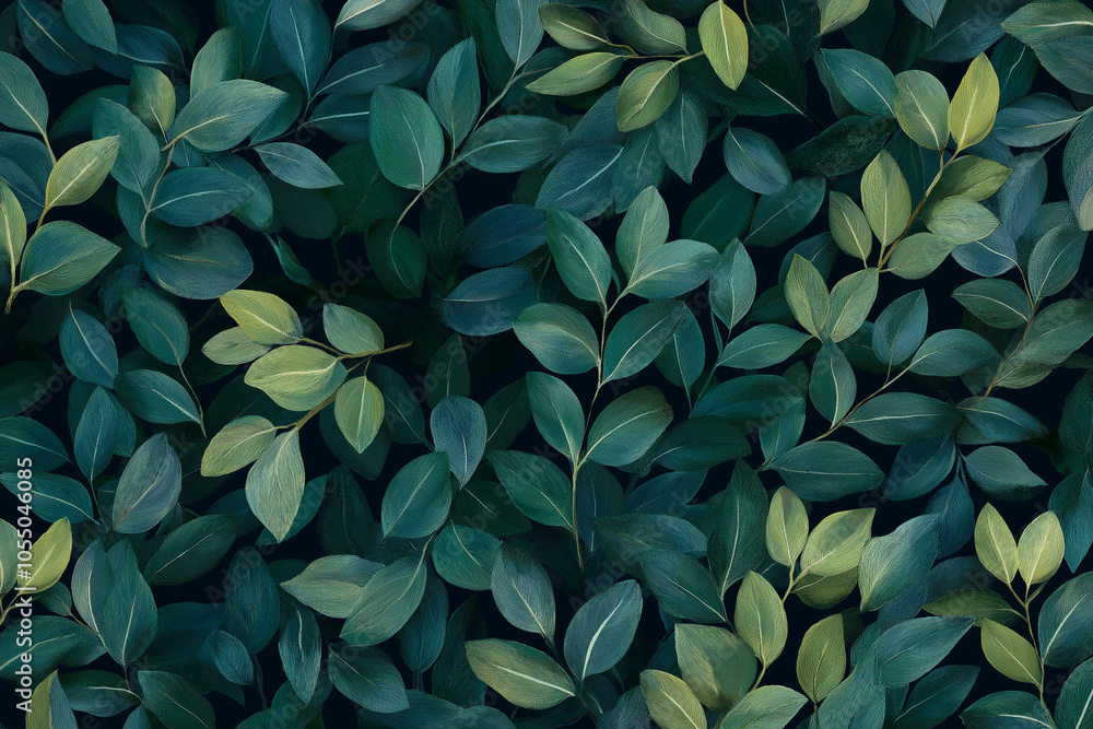 Green leaves pattern background Green leaves pattern background