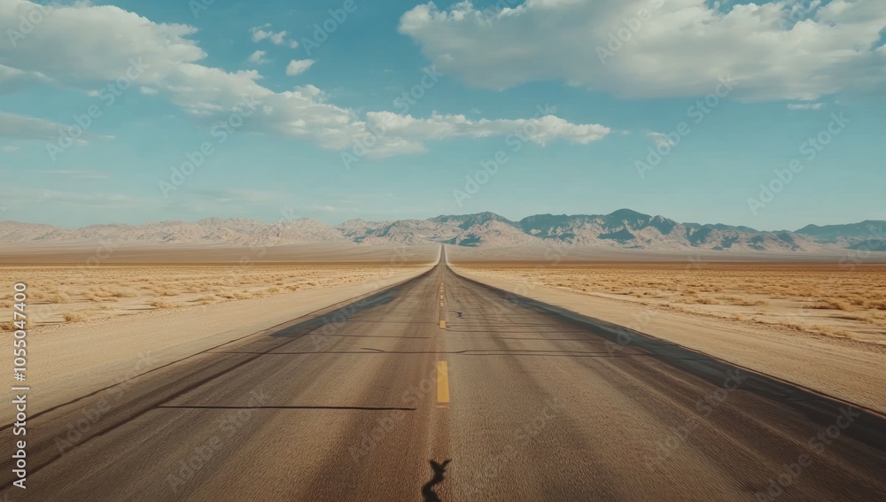 Naklejka premium Desert Highway Adventure
