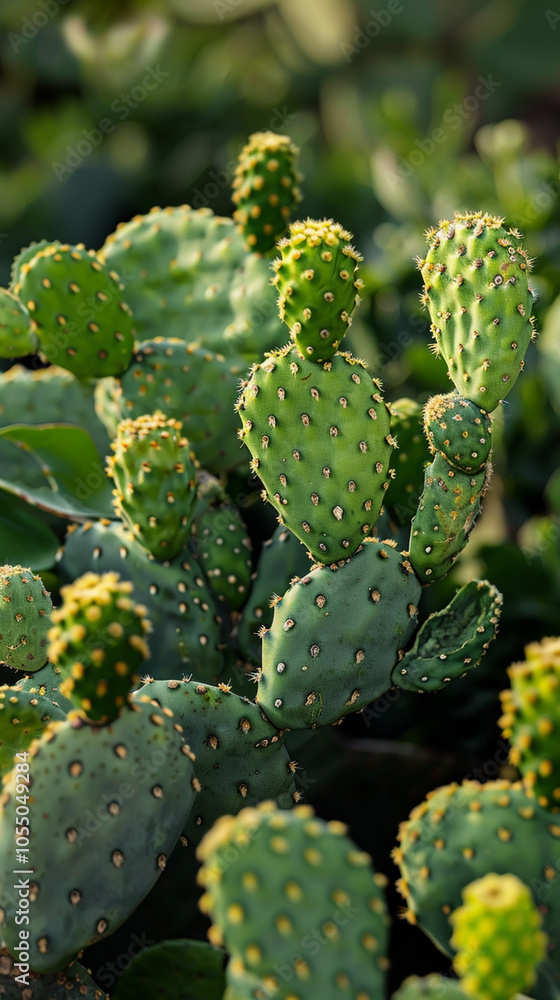 A close-up image showcasing the intricate texture of a cactus with dense spines A close-up image showcasing the intricate texture of a cactus with dense spines