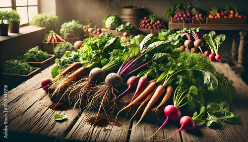 vegetables on a market