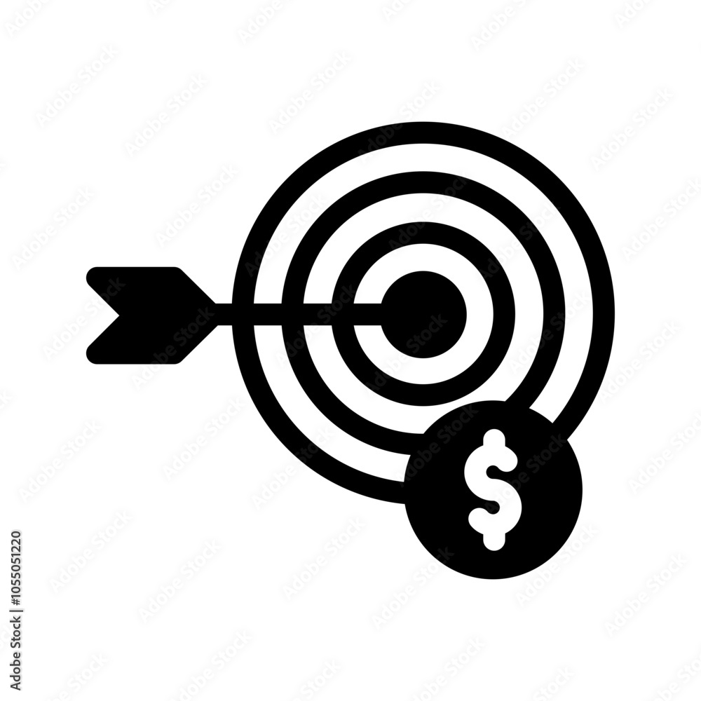 target arrow investment glyph style target arrow investment glyph style