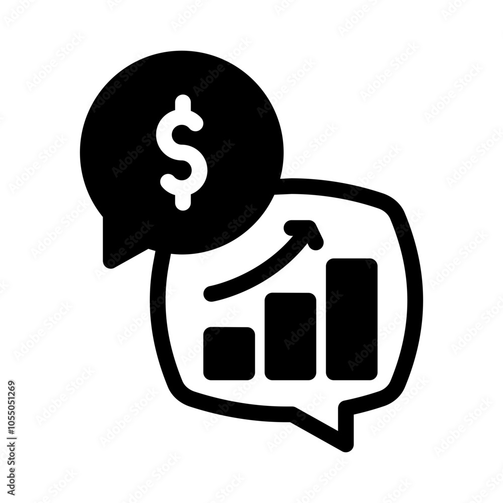 business invesment talk glyph style business invesment talk glyph style