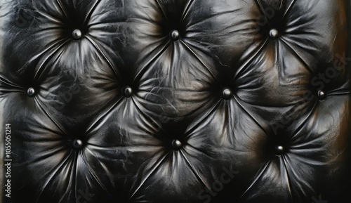 Elegant Black Leather Upholstery Detail