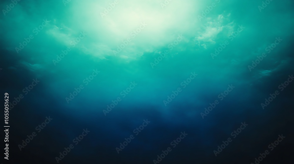 Deep Blue Ocean Background with Clouds and Light Deep Blue Ocean Background with Clouds and Light