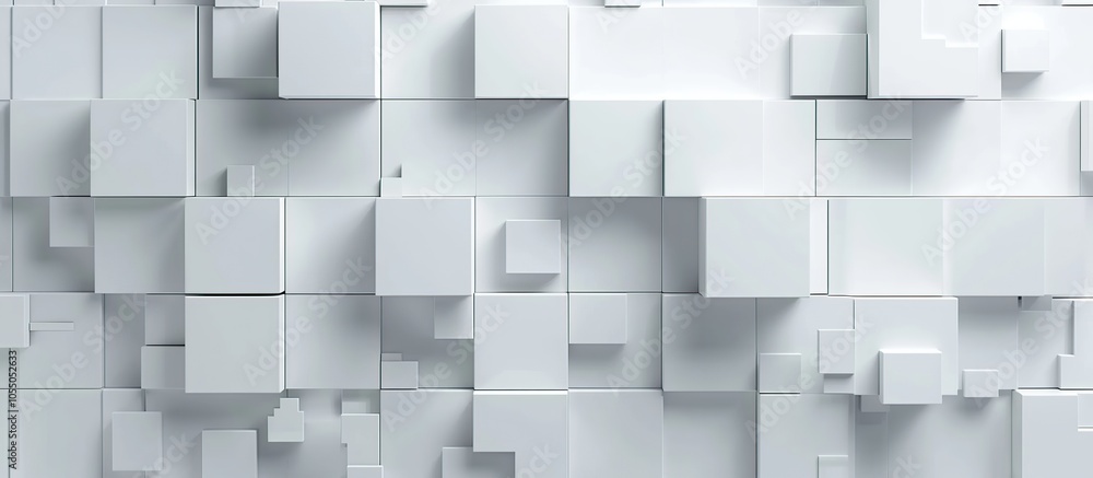 Abstract White Cube Wall Abstract White Cube Wall