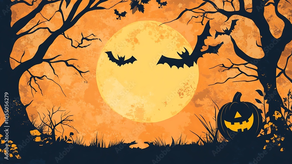 Halloween artistic representation of a themed party invitation Halloween artistic representation of a themed party invitation