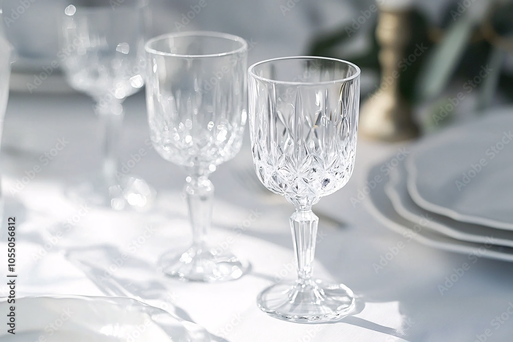 Impeccably crafted lead-free crystal glassware showcased on a pristine backdrop, emphasizing its brilliance and artistry for sophisticated dining. Impeccably crafted lead-free crystal glassware showcased on a pristine backdrop, emphasizing its brilliance and artistry for sophisticated dining.