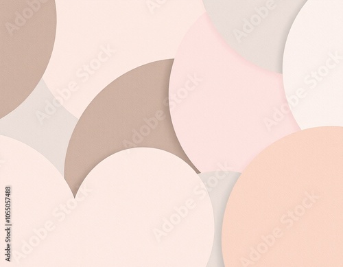 Wallpaper Mural Abstract minimalist pastel circle pattern background in neutral tones Torontodigital.ca