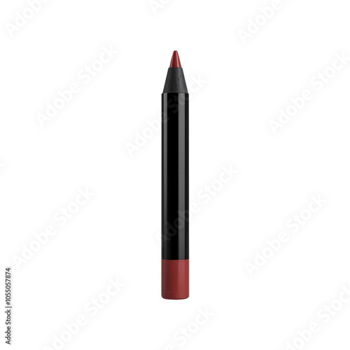 Close-Up of a Red Lip Liner Pencil in Black Container Design