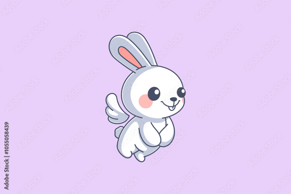 Cute bunny angel cartoon design Cute bunny angel cartoon design