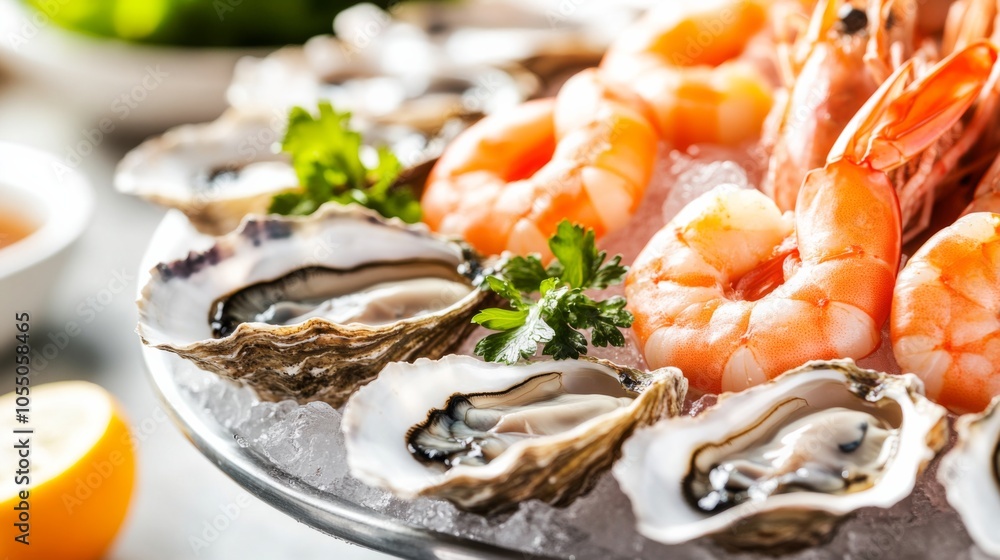 Fresh Seafood Platter with Oysters and Shrimp Delight Fresh Seafood Platter with Oysters and Shrimp Delight