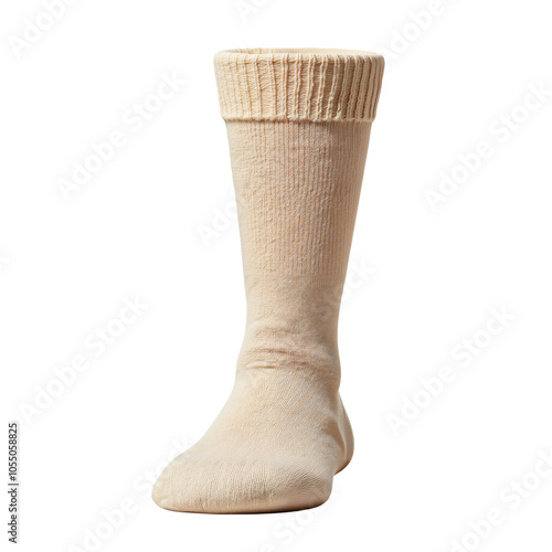 Cozy Knit Sock in Soft Beige Color Perfect for Comfort and Warmth