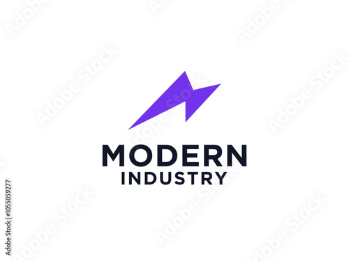 Simple Flat Line Letter M Logo Concept Design