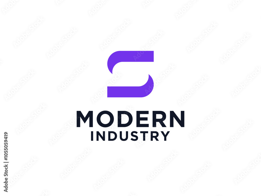 Letter S Logo. Flat Vector Logo Design