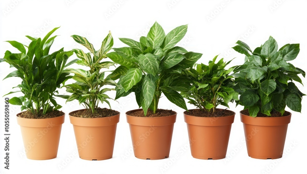 Collection of Vibrant Houseplants Collection of Vibrant Houseplants