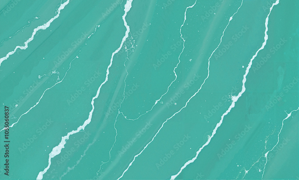 Bright aqua green marble slab with white veining Bright aqua green marble slab with white veining