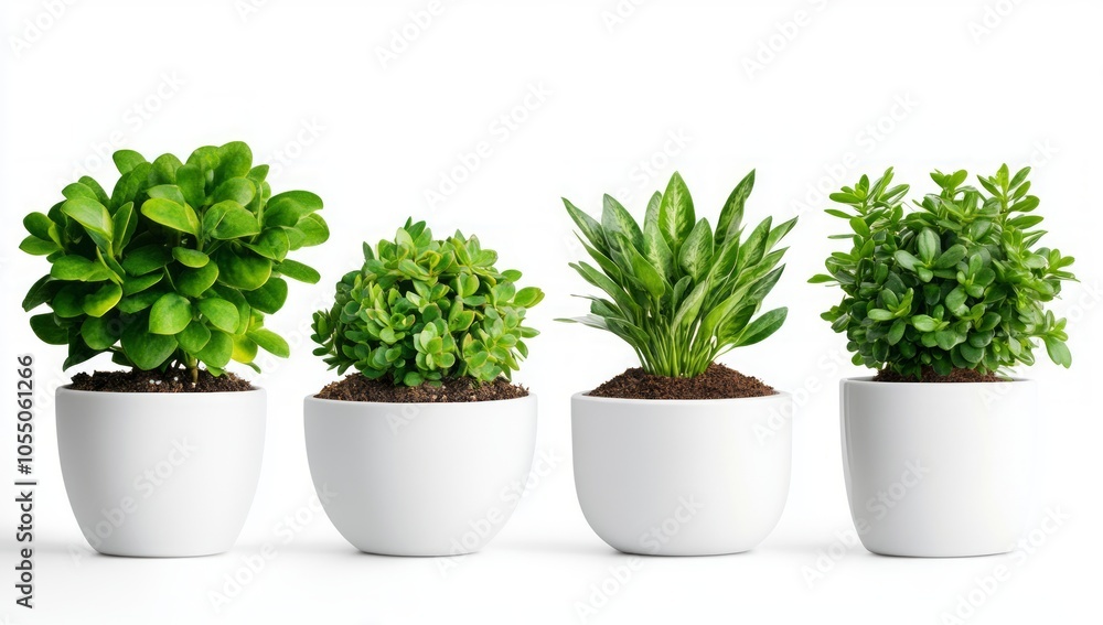 Elegant Houseplants in Modern Pots Elegant Houseplants in Modern Pots