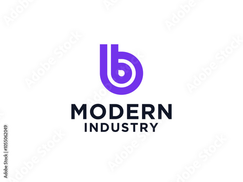 Abstract Linear Geometric Initial Letter B Logo. Usable for Business and Education Logos.