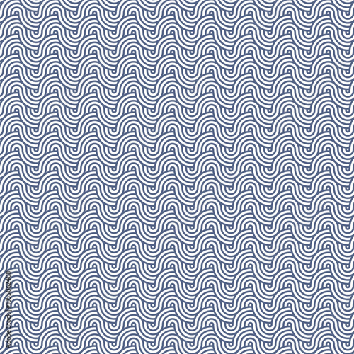Seamless pattern with abstract waves. Modern stylish texture. Repeating geometric background.