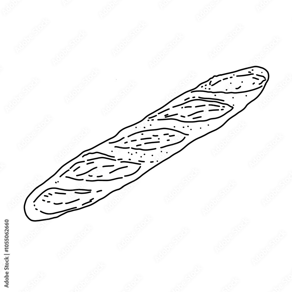 Baguette Illustration Lineart Baguette Illustration Lineart