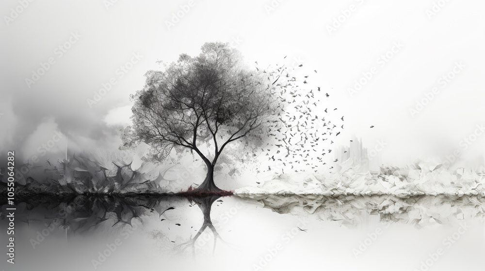 Dead tree isolated on white background.Global warming concept. Dead tree isolated on white background.Global warming concept.