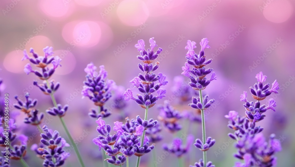 Lavender Blooms in a Vibrant Garden Lavender Blooms in a Vibrant Garden