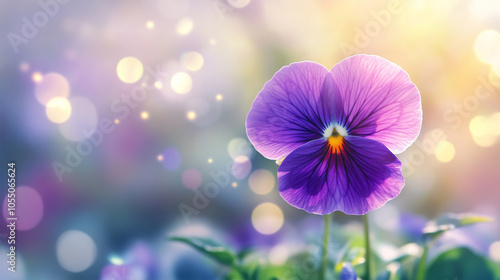 Beautiful flowers on bokeh background