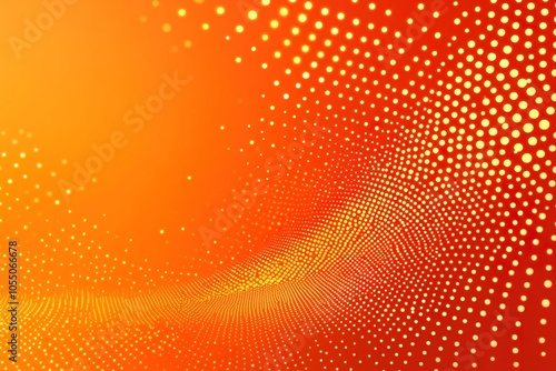 Wallpaper Mural Abstract orange background with yellow dots, swirling design. Torontodigital.ca