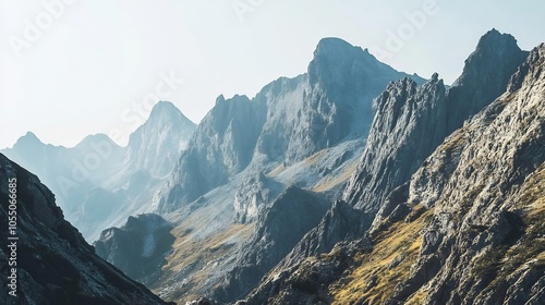 Majestic Mountain Range Under a Clear Sky