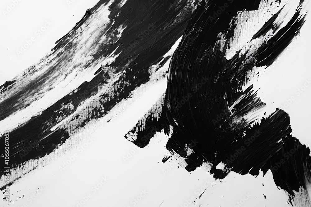 image with black and white brush strokes may used as background image with black and white brush strokes may used as background